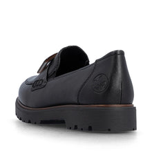 Load image into Gallery viewer, Black Buckle Loafer - Rieker