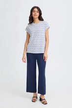 Load image into Gallery viewer, Blue Pattern T-shirt  -Fransa
