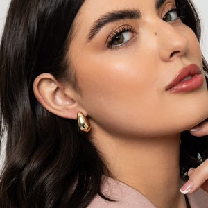 T182EJO - Willa Teardrop Hoops - Knight & Day