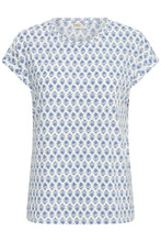 Load image into Gallery viewer, Blue Pattern T-shirt  -Fransa
