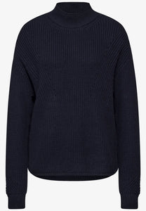 302902- Navy Turtleneck Jumper - Street One