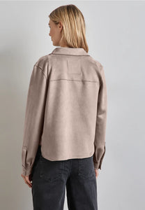 212331- Mocha Velour Overshirt- Street One