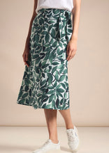 Load image into Gallery viewer, 361483- Floral Wrap Style MIDI Skirt- Green Vintage