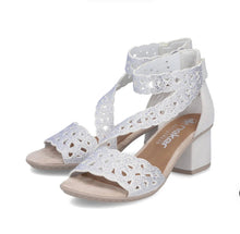 Load image into Gallery viewer, Off White Strap Heel - Rieker
