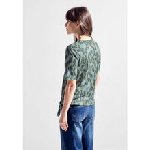 Load image into Gallery viewer, 321129- V Neck Short Sleeve T-Shirt- Khaki Mix- Cecil