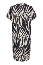 Load image into Gallery viewer, Black &amp; Cream Print Dress- Sunday
