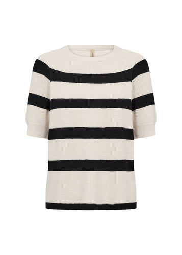 33626 - Striped Top - Black - Soya Concept