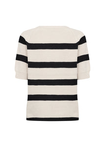 33626 - Striped Top - Black - Soya Concept