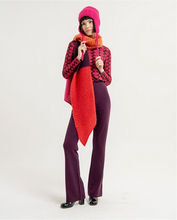 Load image into Gallery viewer, WAPU731- Stripe Ribbed Scarf- Red Mix- Surkana