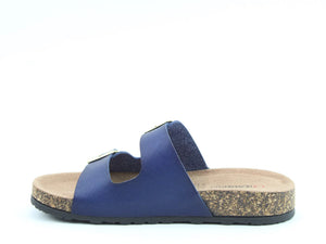 Harmony2 Double Buckle Slider - Navy - Heavenly Feet