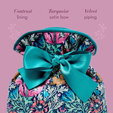 Load image into Gallery viewer, Morris Print Velvet Hot Water Bottle