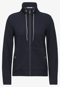 321766 - Navy Zip up Sweatshirt - Cecil