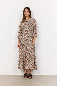 Red Printed Dress - Soya Concept