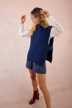 Load image into Gallery viewer, Knitted Sleeveless Sweater Navy - Molly Bracken