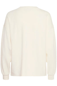 5532 - Long Sleeve Sweatshirt Whisper White - Fransa