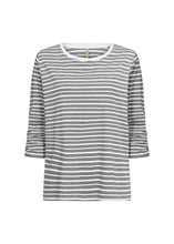 Load image into Gallery viewer, Navy Stripe 3/4 Sleeve T-Shirt - Soya Concept