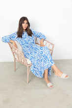 Load image into Gallery viewer, 40542- Blue Doha Print Dress - Soya Concept