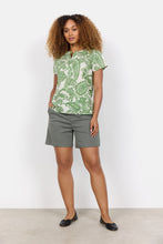 Load image into Gallery viewer, 40547-  Green &amp; White Soft Paisley Blouse - Soya Concept