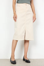 Load image into Gallery viewer, 40570- Cream Erna Denim Midi Skirt - Soya Concept