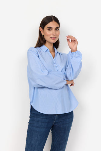 40975 - Blue Blouse with Buttons - Soya Concept