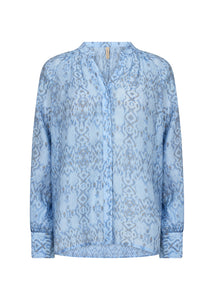 41004 - Button-Up Blouse - Blue - Soya Concept