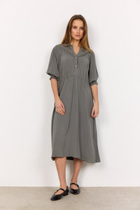 41035 - Flowy Dress with Button Detail - Soya Concept