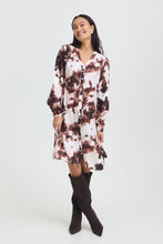 Load image into Gallery viewer, Brown Pattern Dress