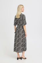 Load image into Gallery viewer, Black&amp;White Nature Print Shirt Dress - b.young
