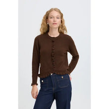 Load image into Gallery viewer, Brown Frill Cardigan- B. Young
