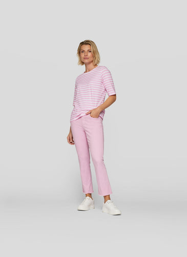 122350 - Pink & White Striped T-shirt- Rabe