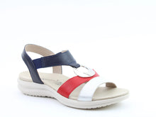 Load image into Gallery viewer, Trace Sandals - Navy/Red  - Heavenly Feet