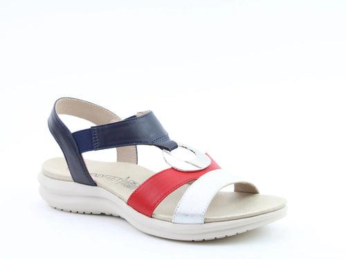 Trace Sandals - Navy/Red  - Heavenly Feet