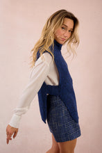 Load image into Gallery viewer, Knitted Sleeveless Sweater Navy - Molly Bracken