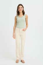 Load image into Gallery viewer, Cream Straight Leg Jean - Fransa