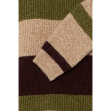 Load image into Gallery viewer, Green And Beige Striped Jumper - B. Young