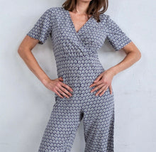 Load image into Gallery viewer, Blue Cross Neck Jumpsuit - Surkana