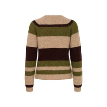 Load image into Gallery viewer, Green And Beige Striped Jumper - B. Young