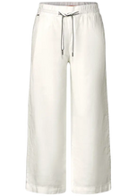 Load image into Gallery viewer, 376152- Street One Linen Trousers Cream
