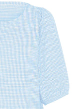 Load image into Gallery viewer, Sky Blue Check Top - Fransa
