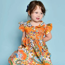 Load image into Gallery viewer, GD110- Orange Paisley Dress - Powell Craft