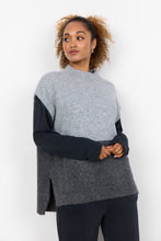 Load image into Gallery viewer, 51308- Block Colour Knit -2 Tone Grey- Soya Concept