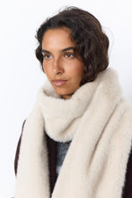 Load image into Gallery viewer, Cream Long Faux Fur Scarf - Soya Concept