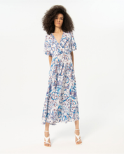 Load image into Gallery viewer, 723- Short Sleeve Long Printed Dress- Surkana