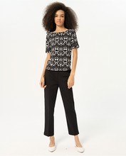 Load image into Gallery viewer, 011- Short Sleeve Boat neck TShirt- Black- Surkana