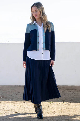 Blue Cardigan - Marble