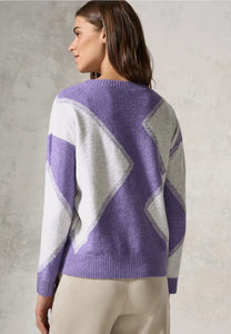 302978- Diamond Print Lilac Jumper - Cecil