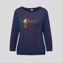 Load image into Gallery viewer, 214308 - Blue Printed Long Sleeve T-shirt - Rabe