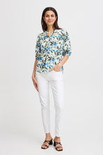 Load image into Gallery viewer, 3742- Floral Print Linen Blouse - Fransa