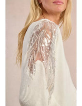 Load image into Gallery viewer, Open-Work Shoulder Sweater - White - Molly Bracken