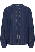 Load image into Gallery viewer, Navy Button Up Shirt- Fransa